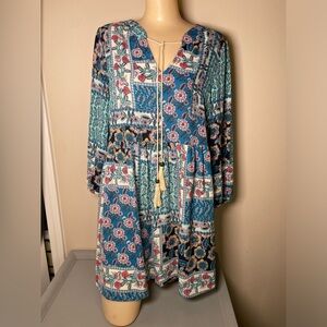 ALTAR’D STATE boho 3/4 sleeve dress size SMALL